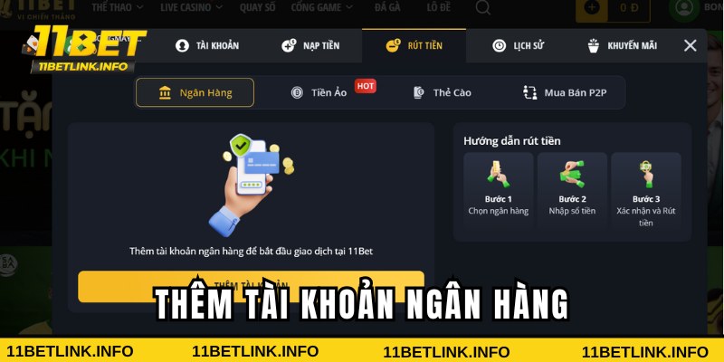 Thực hiện thêm ngay tài khoản ngân hàng Thực hiện thêm ngay tài khoản ngân hàng